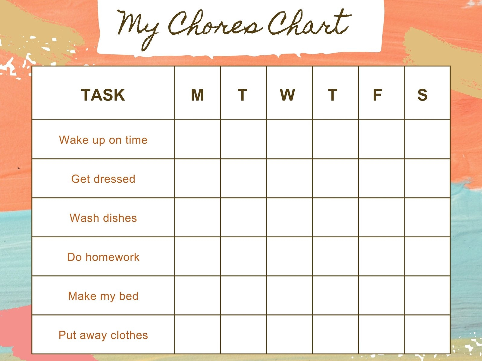 Helper Chart Printables