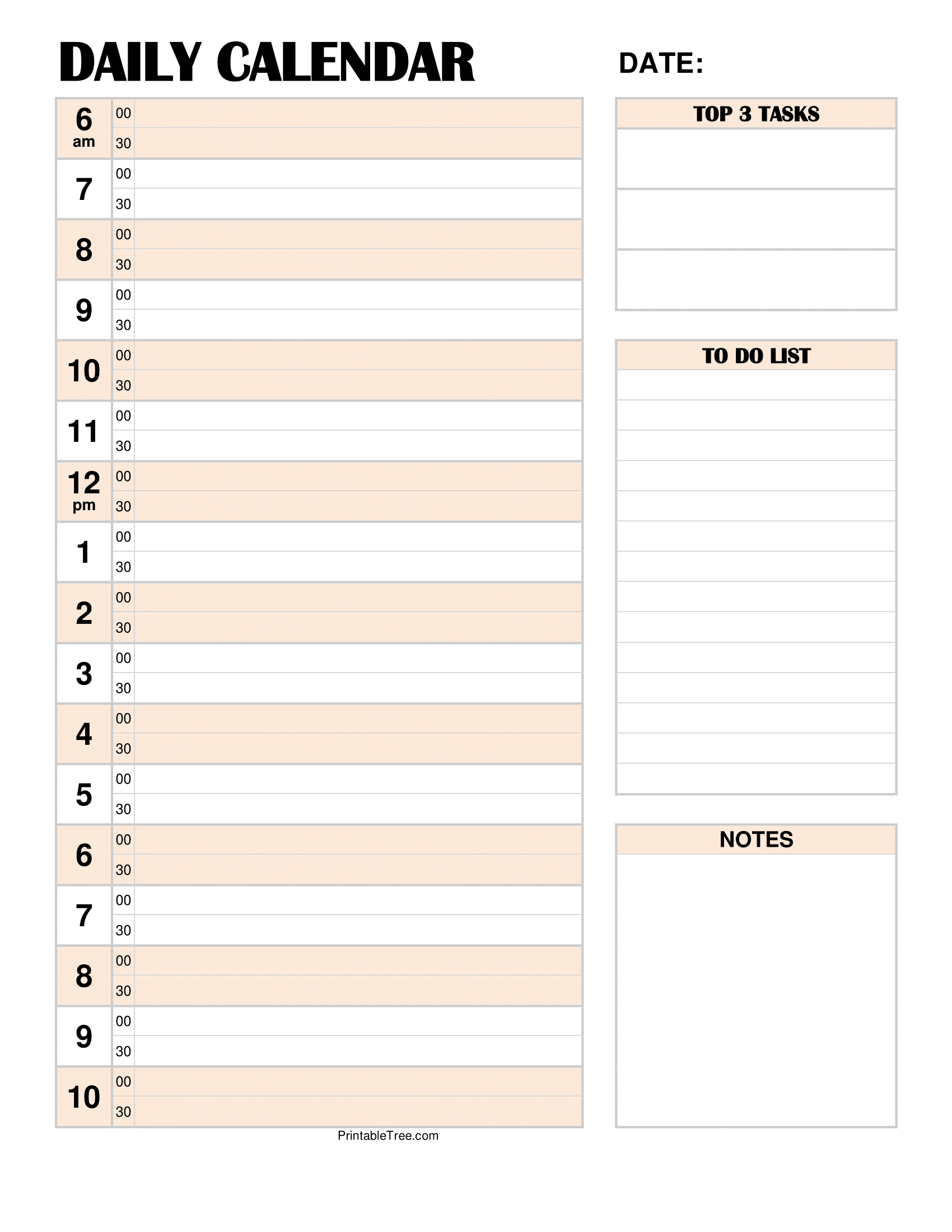 Free Printable Calendar Daily