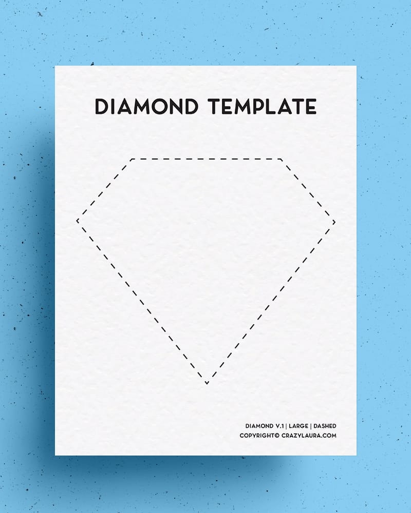 Free Diamond Template U0026 Outline Printable Sheets Crazy Laura
