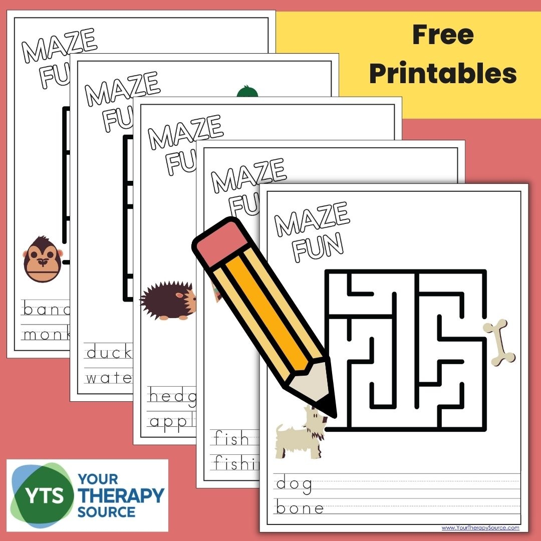 Free Easy Maze Printable Packet Your Therapy Source