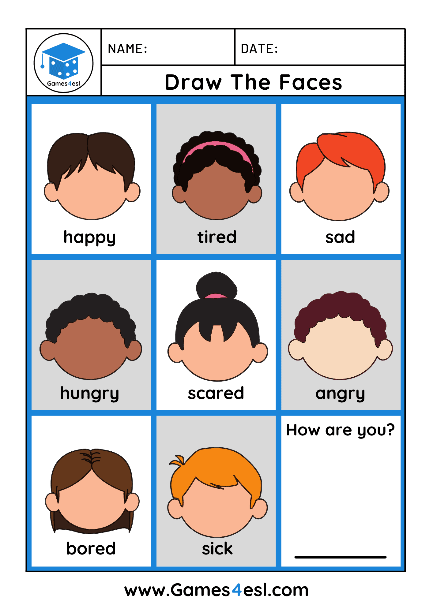 Emotions Printable Worksheets