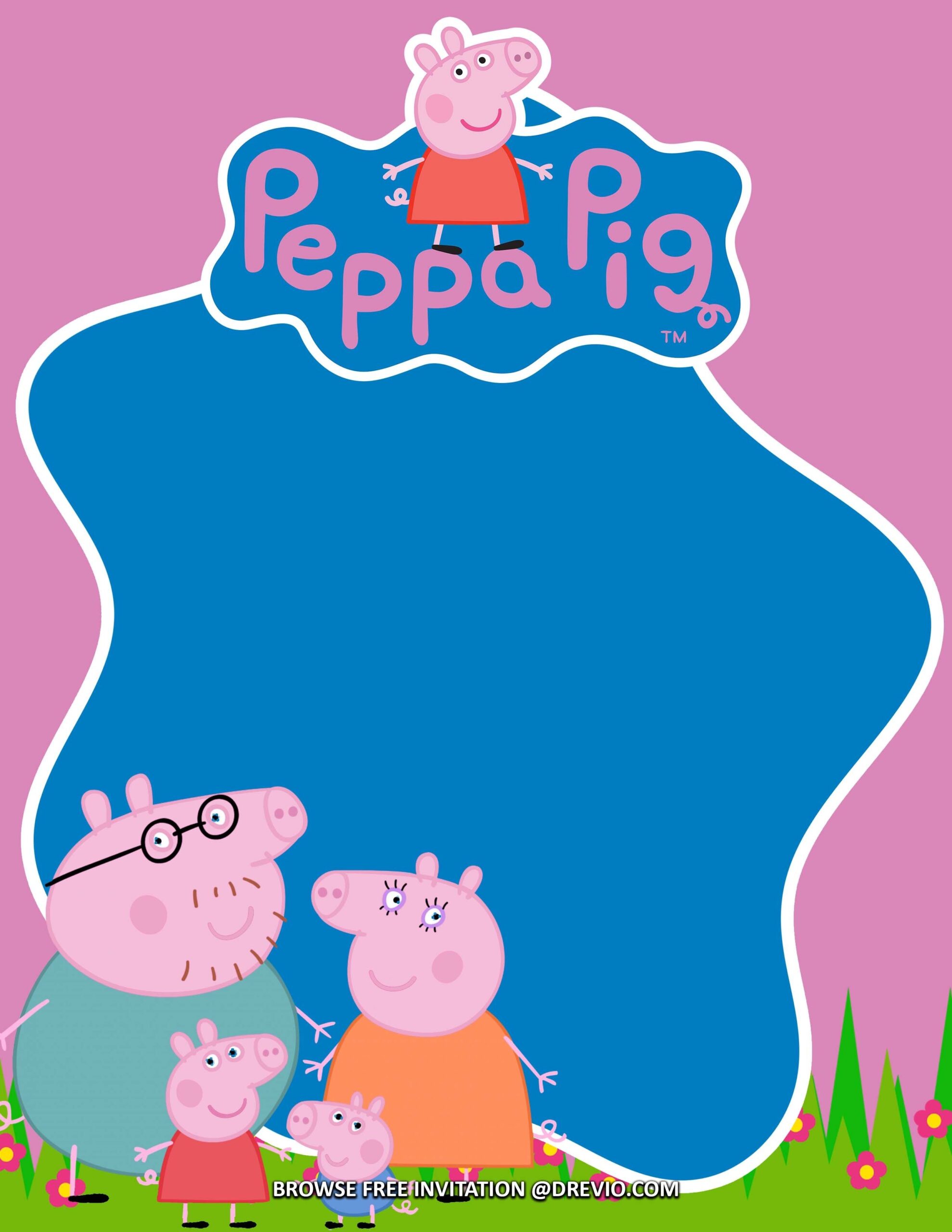 Free Free Printable Invitations Peppa Peppa Pig Invitations Free Free Printable Invitations Peppa Peppa Pig Invitations