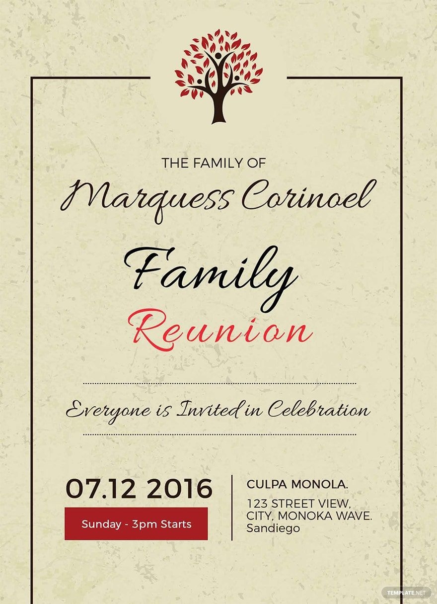 Free Printable Reunion Invitation Templates Free Printable Reunion Invitation Templates
