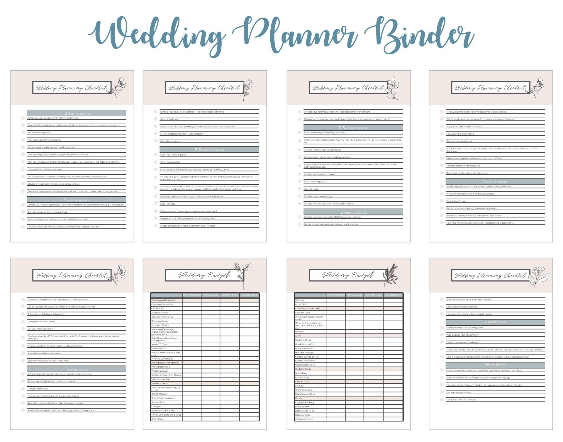 Free Free Printable Wedding Planner Binder Pages Download Free Free Printable Wedding Planner Binder Pages Png Images Free Worksheets On Clipart Library