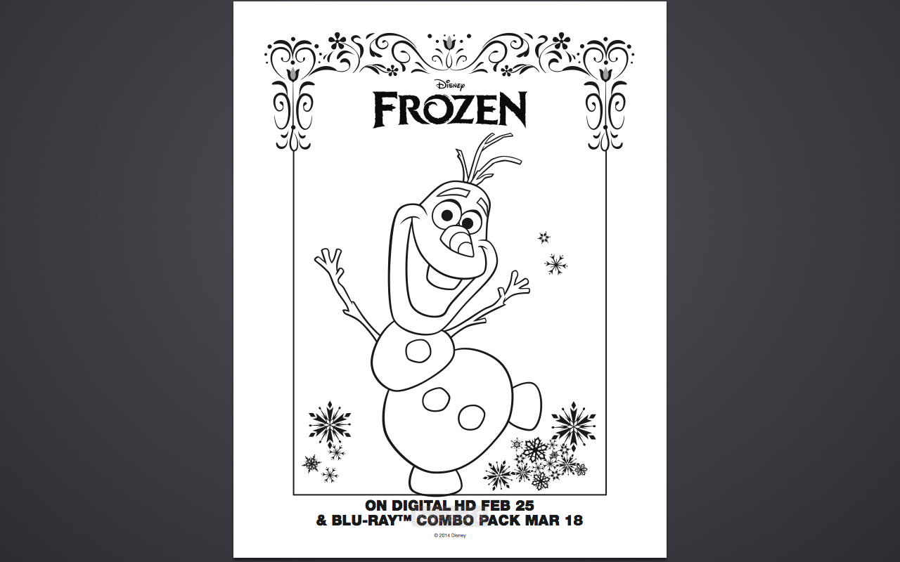 Printable Frozen Coloring Sheets