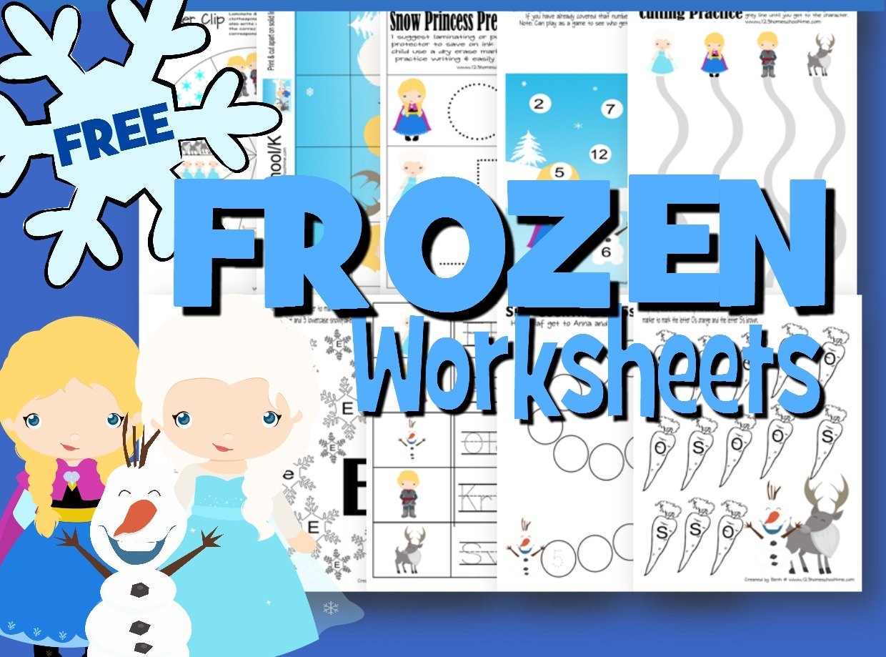 FREE Frozen Worksheets For Kids FREE Frozen Worksheets For Kids