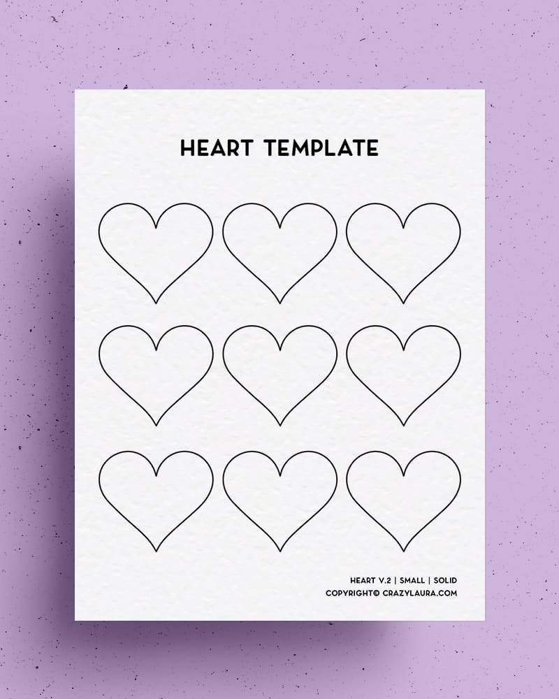 Free Heart Template U0026 Cut Out Stencils For