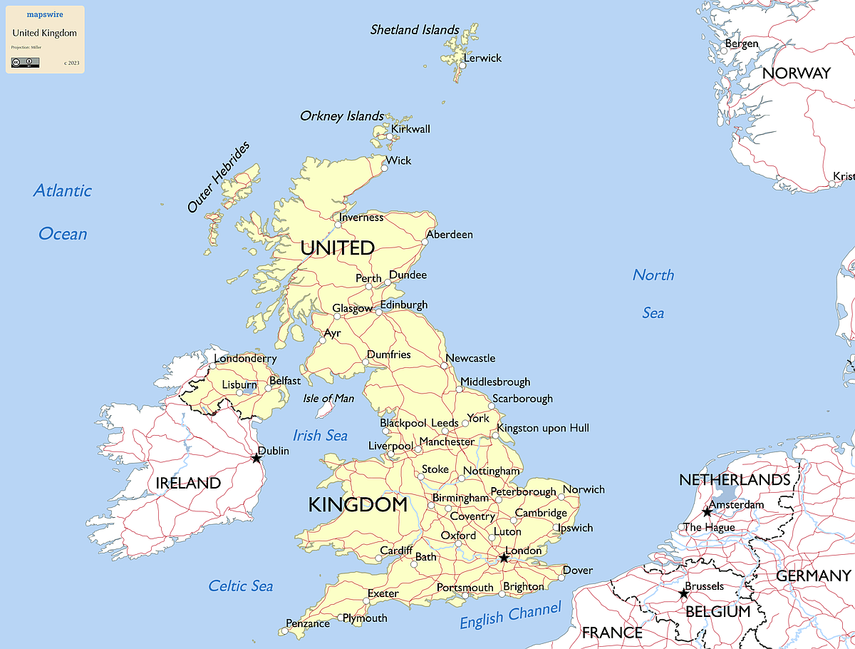 Free Maps Of The United Kingdom Mapswire Worksheets Library