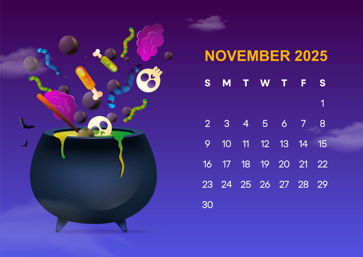 Free November 2025 Calendar Template To Edit Online Free November 2025 Calendar Template To Edit Online