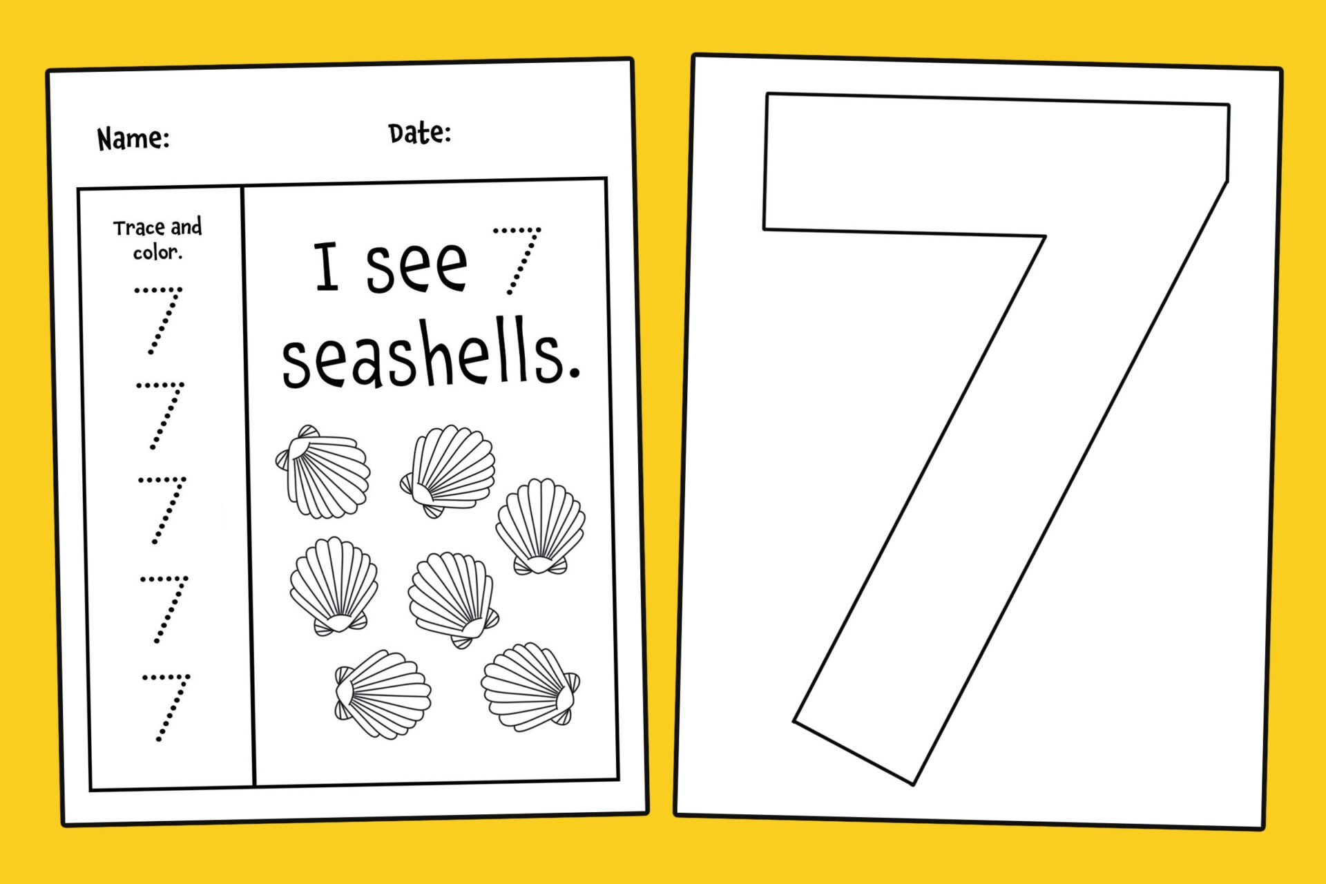 FREE Number 7 Worksheets For Preschool The Hollydog Blog