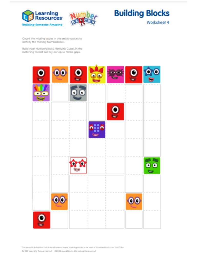 Free Numberblocks Activities For Kids Free Activity Sheets
