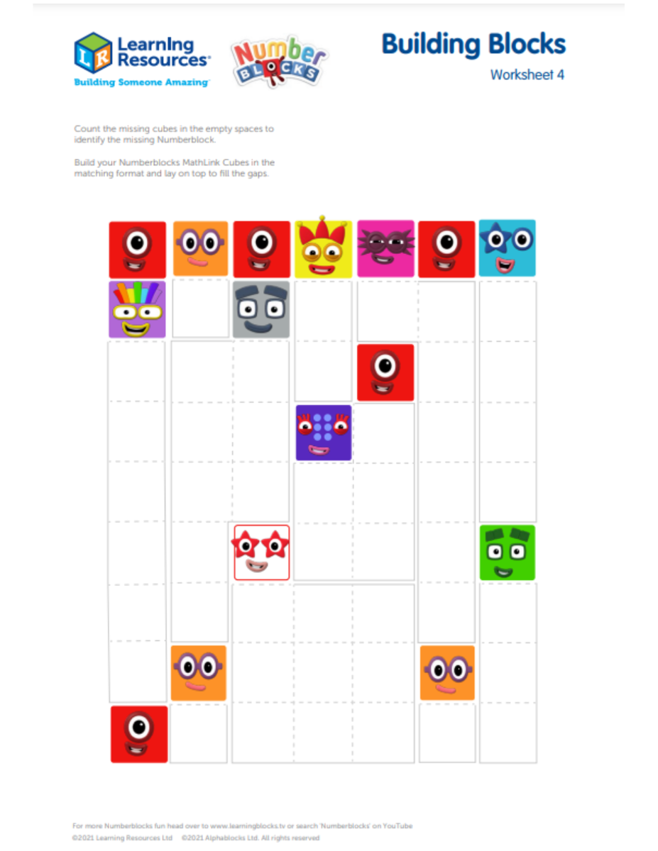 Free Numberblocks Activities For Kids Free Activity Sheets