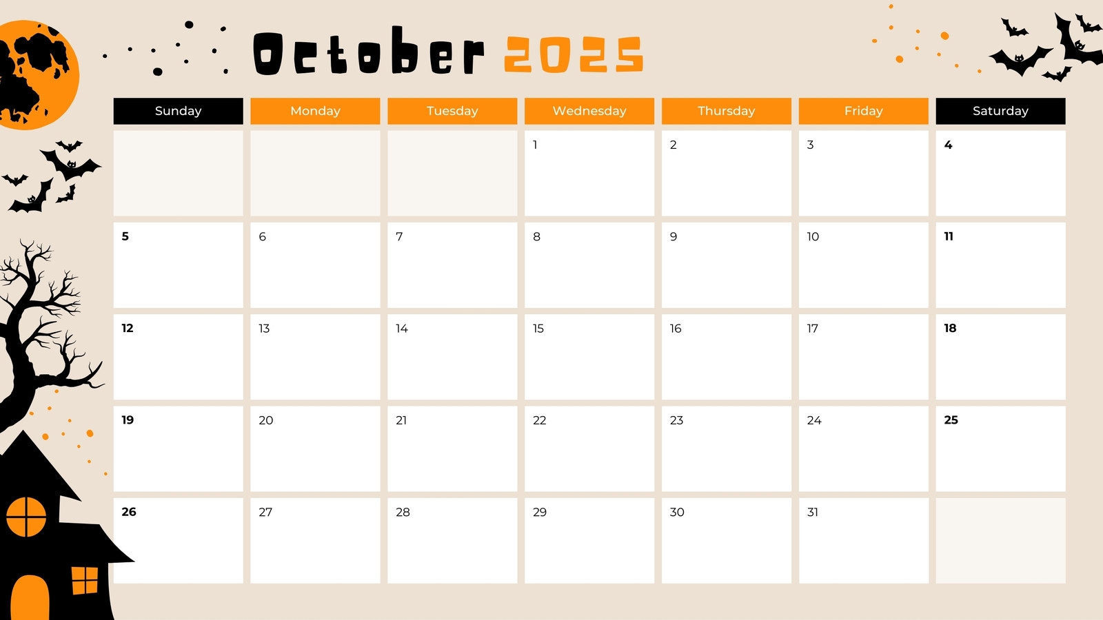 Free October 2025 Calendar Templates To Customize Canva Free October 2025 Calendar Templates To Customize Canva
