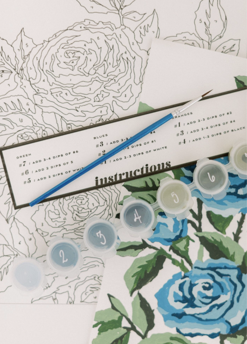 FREE Paint By Numbers Printable Floral Download Saffron Avenue