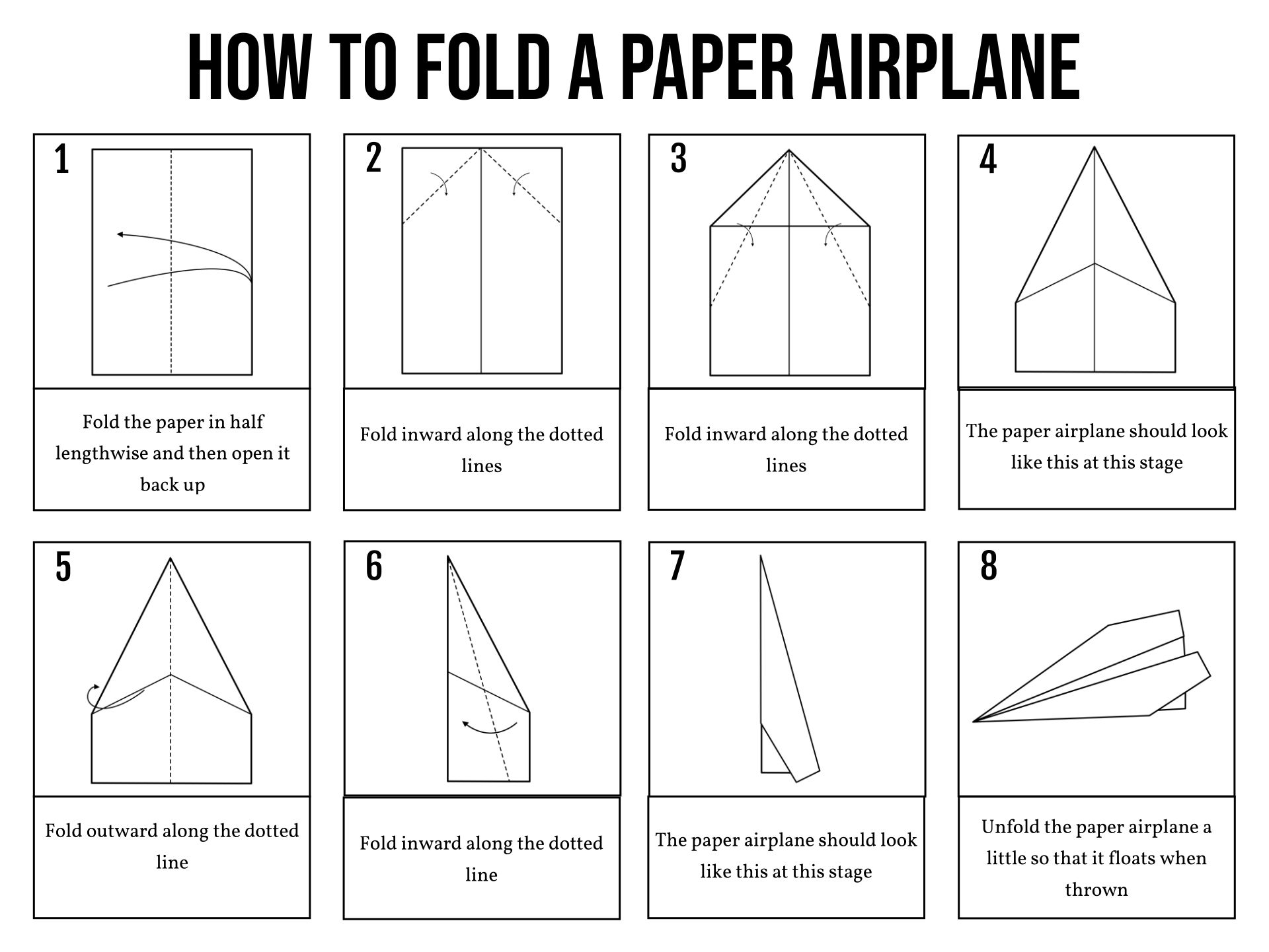 Free Paper Airplane Printables Homemade Heather Worksheets Library