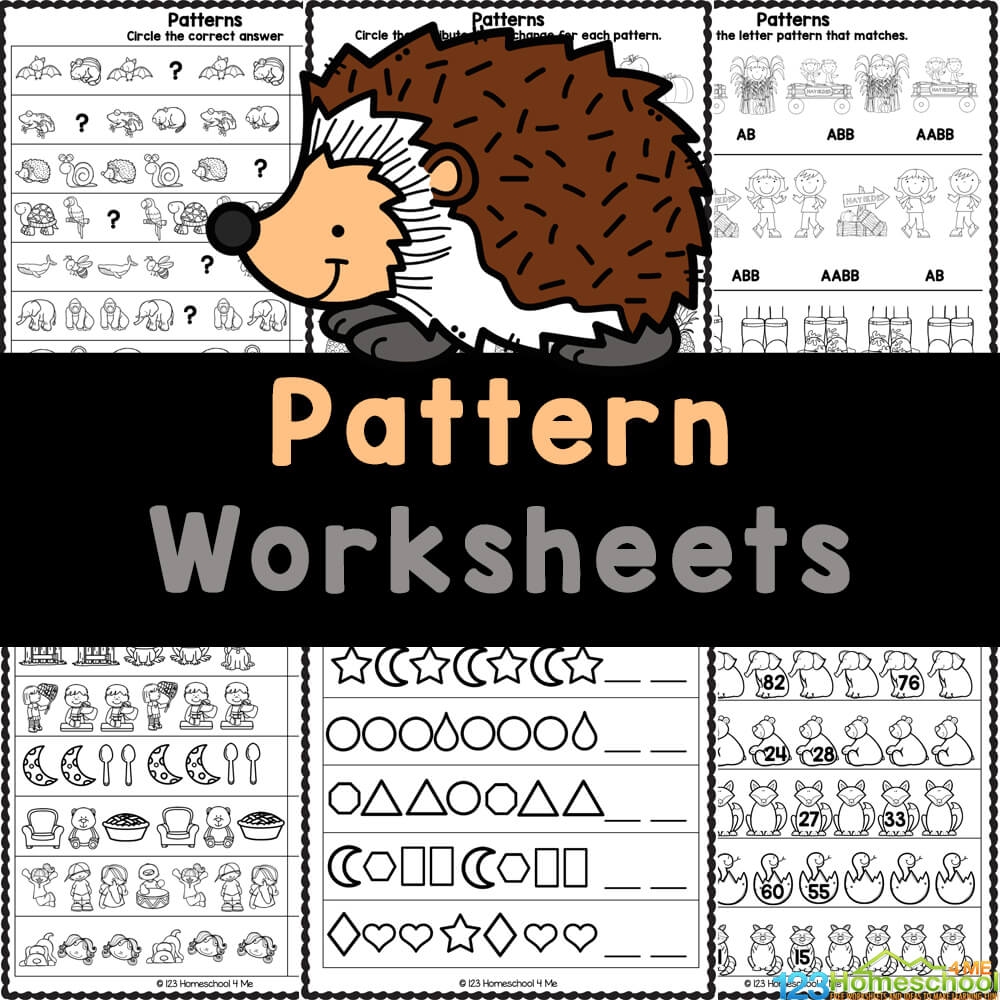 Pattern Worksheets For Kindergarten Printable