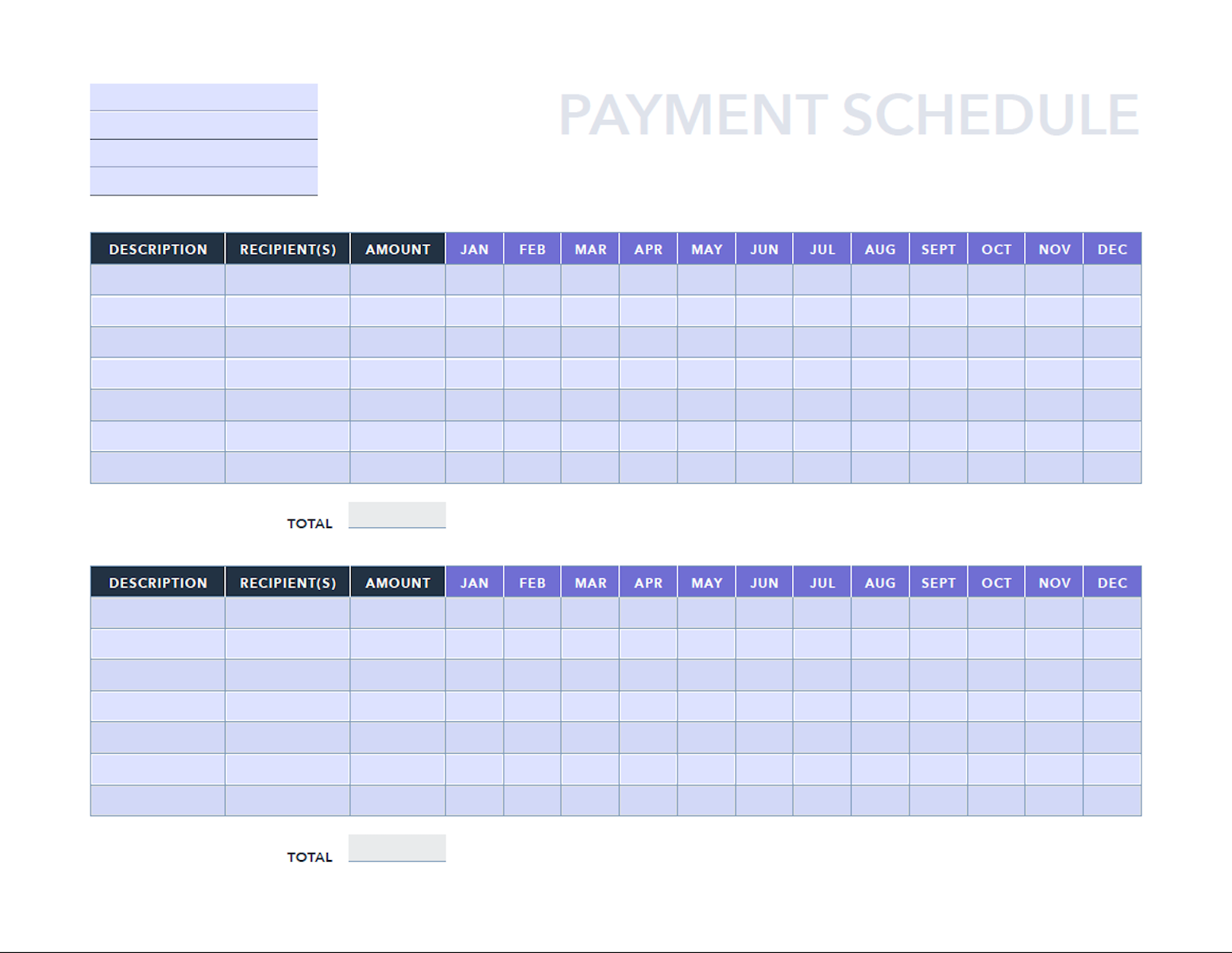 Free Payment Schedule Template Template For Excel PDF HubSpot