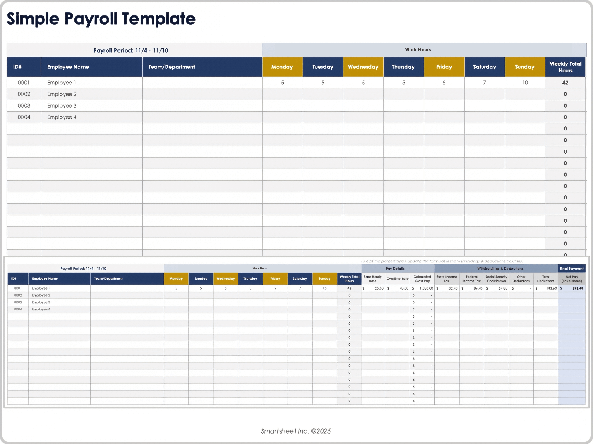 Free Payroll Templates