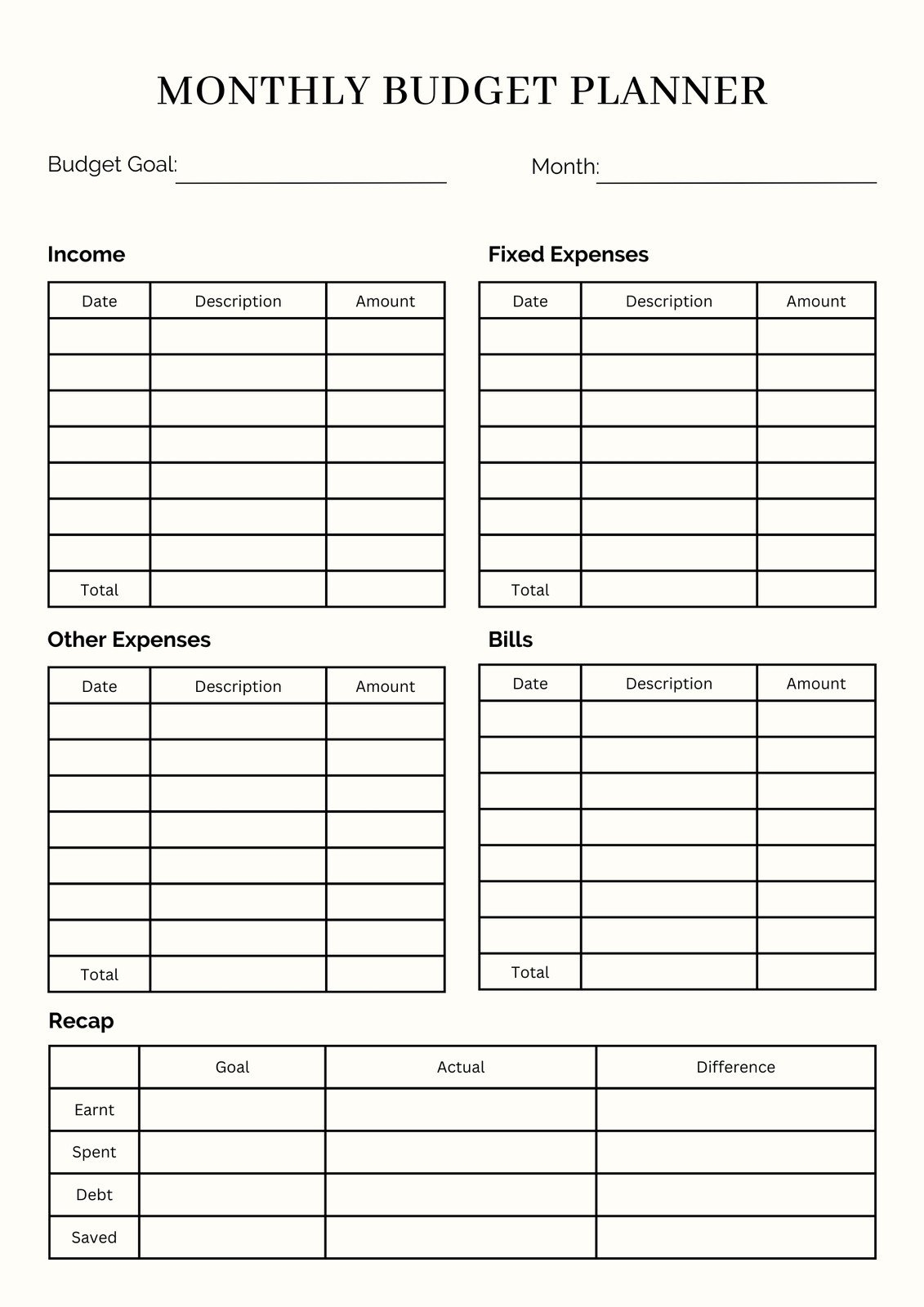 Free Personalized Monthly Planner Templates To Print Canva Free Personalized Monthly Planner Templates To Print Canva