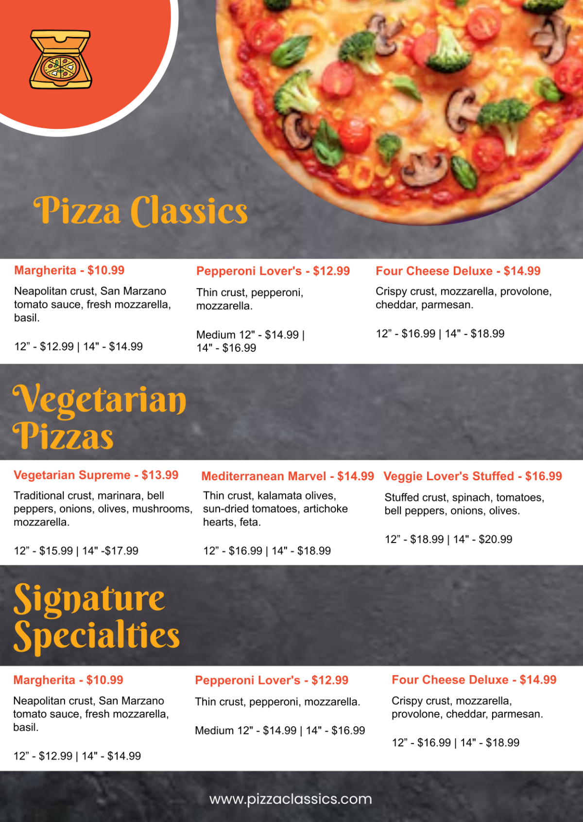 Free Pizza Menu Templates Editable And Printable Free Pizza Menu Templates Editable And Printable