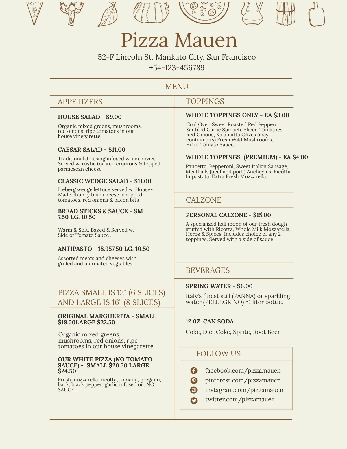 Free Pizza Menu Templates Editable And Printable Free Pizza Menu Templates Editable And Printable