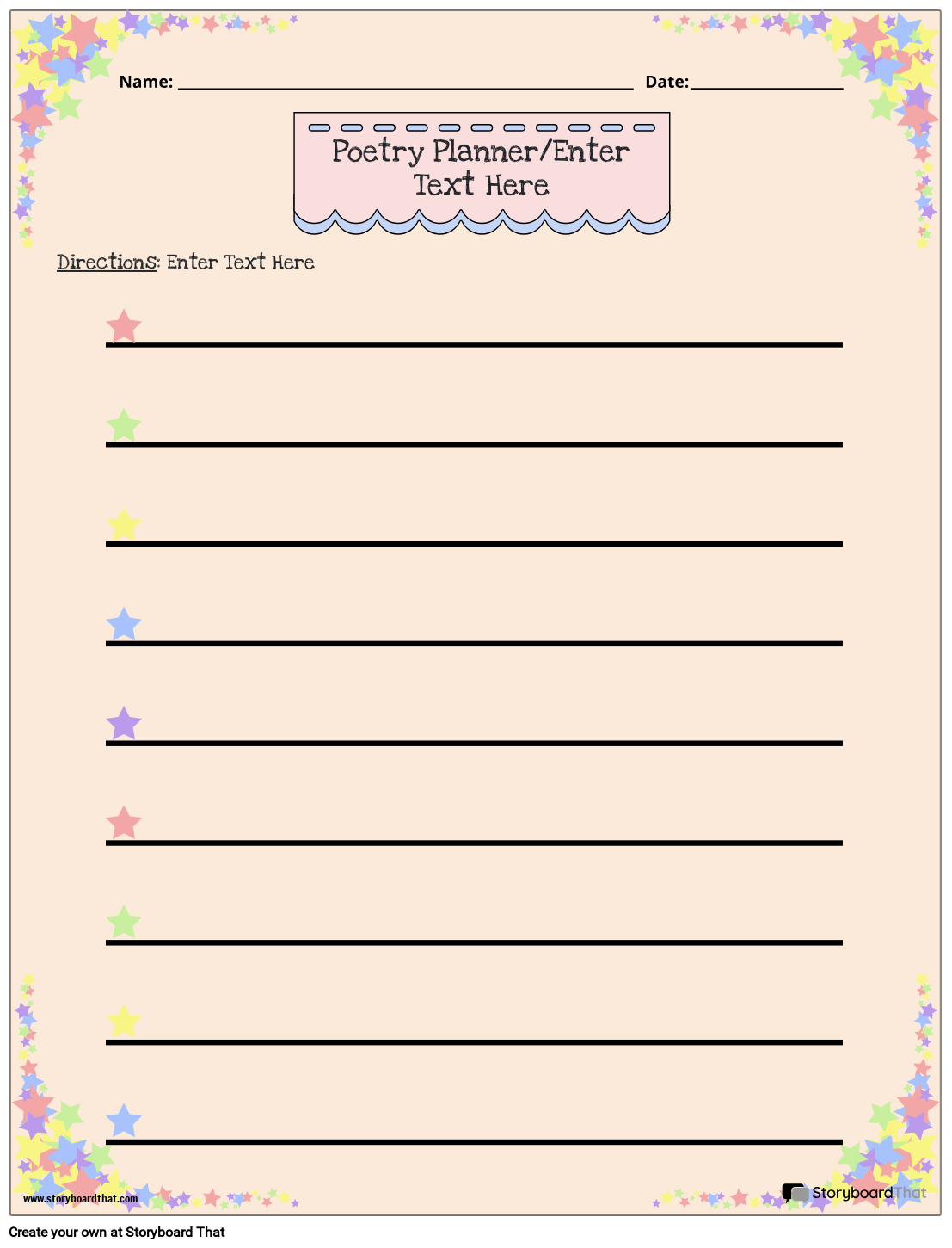 Free Poem Worksheet Templates Poetry Maker For Students