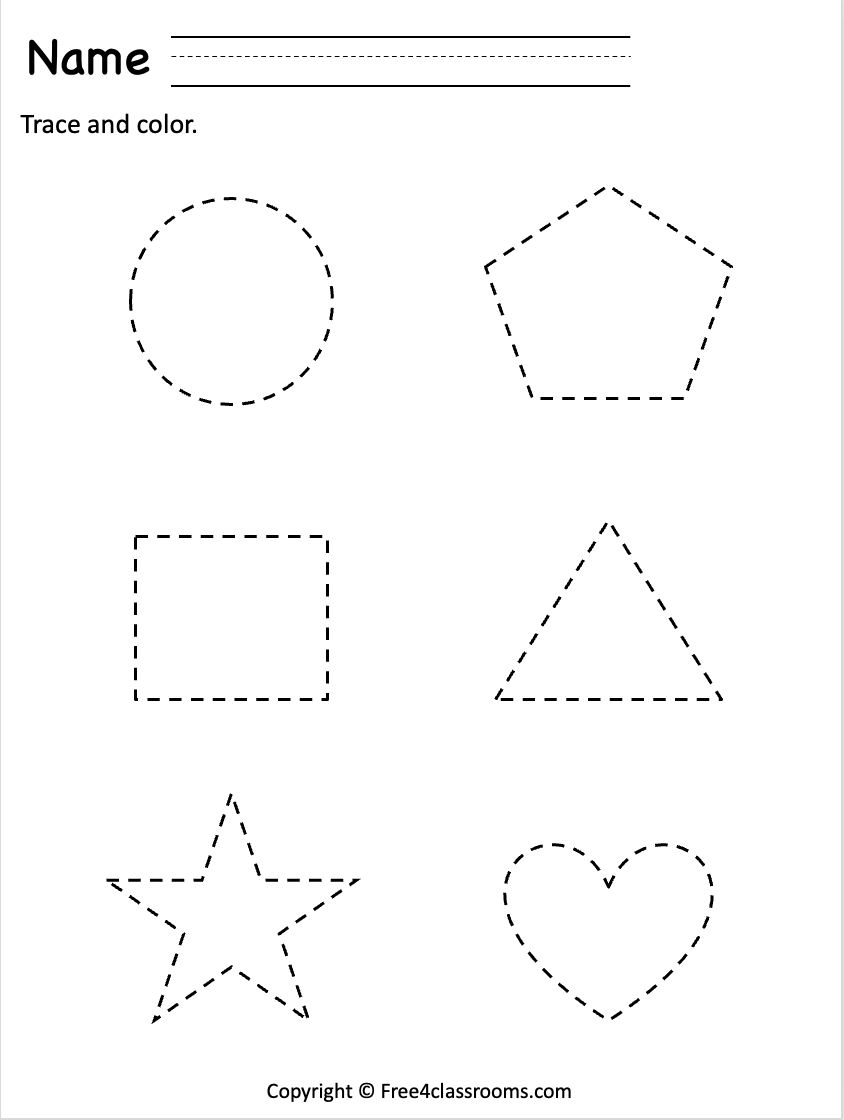 Free Preschool Tracing Shapes Printable Free Worksheets