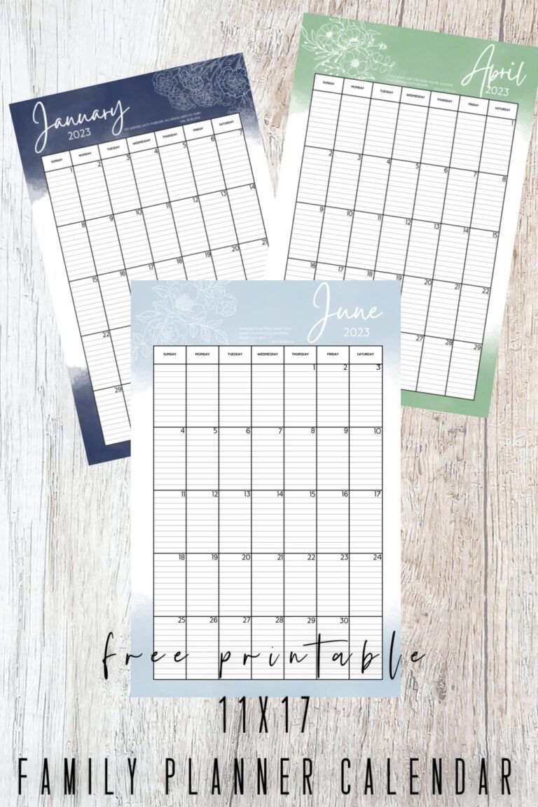 Free Printable 2023 Family Planner Calendar The Happy Housie