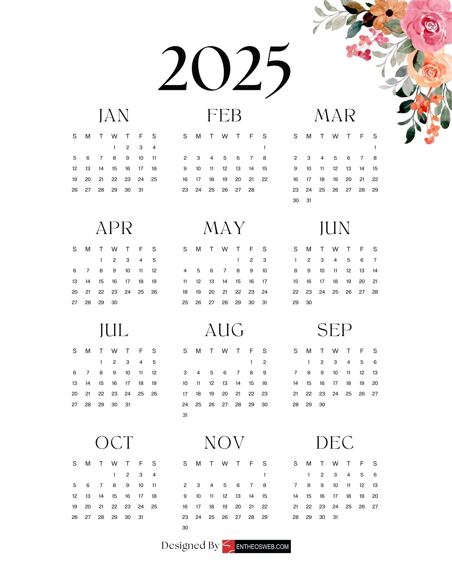 Pdf Free Printable Calendar