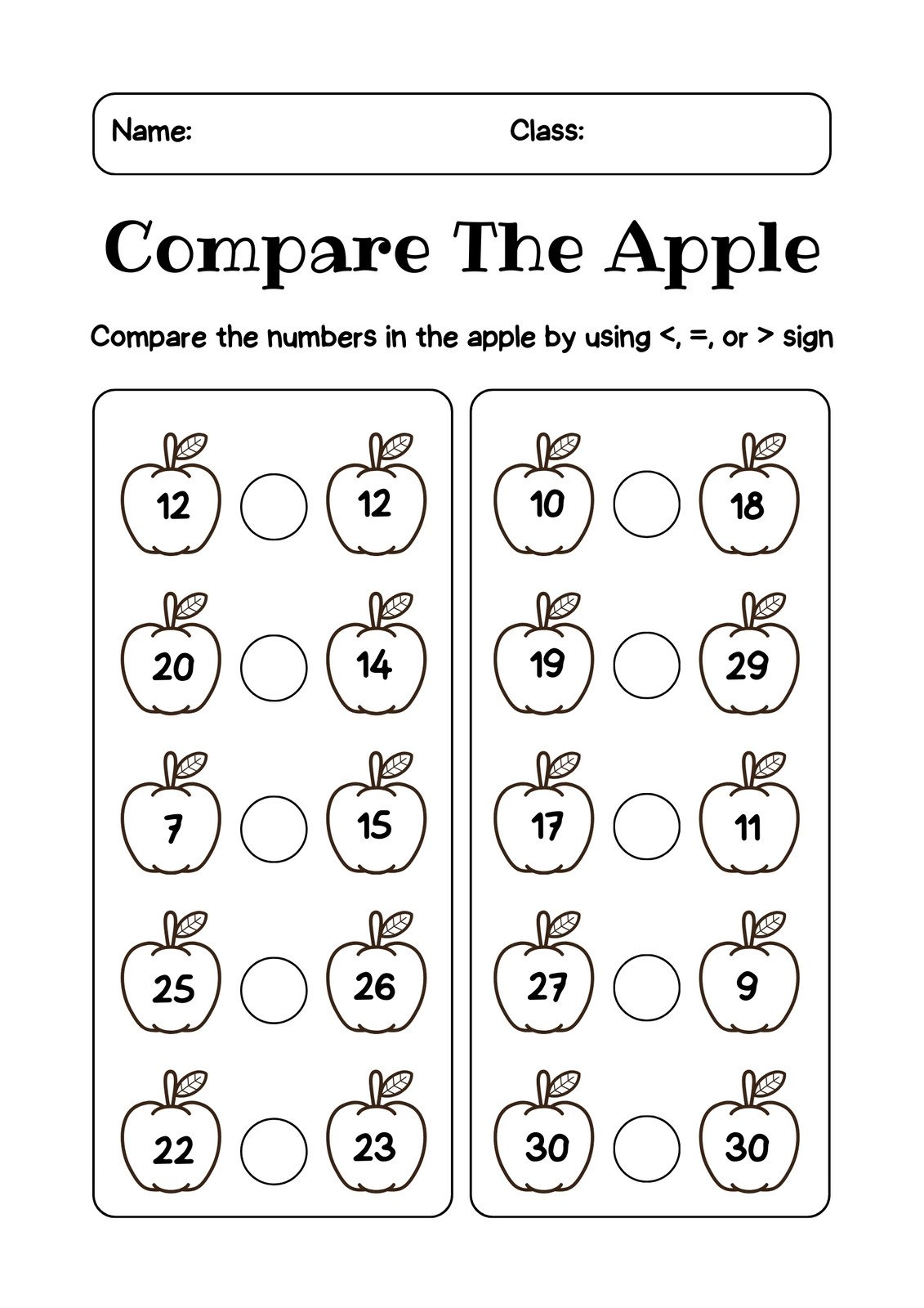 Printable Math Worksheets Pdf