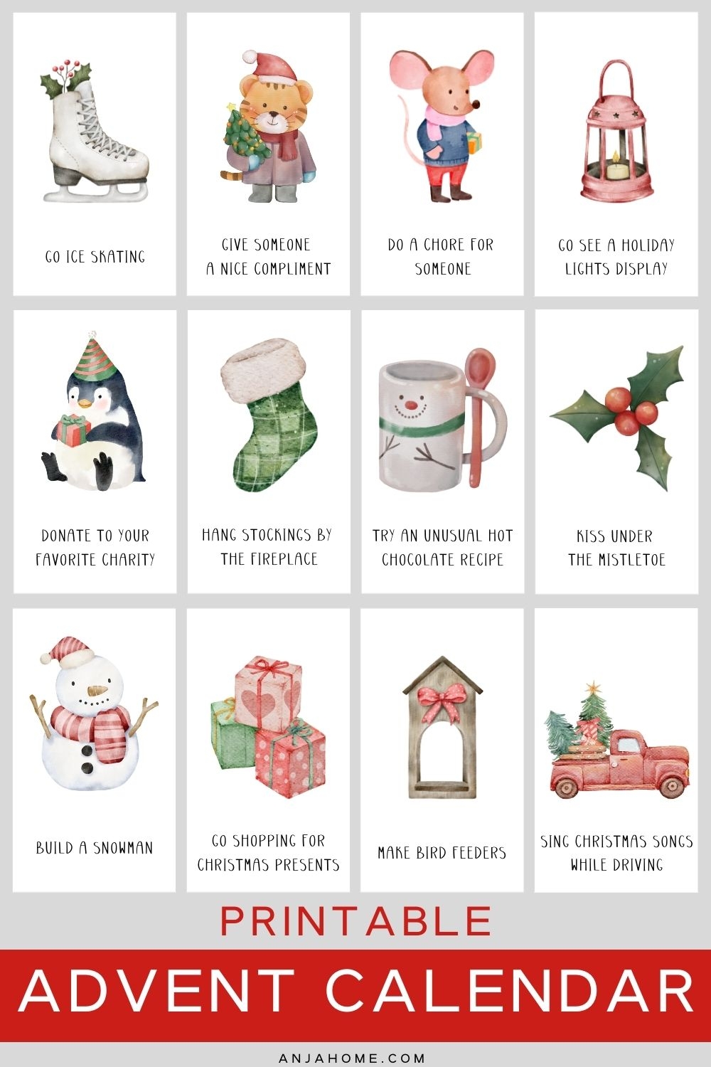 Printable Advent Activity Calendar