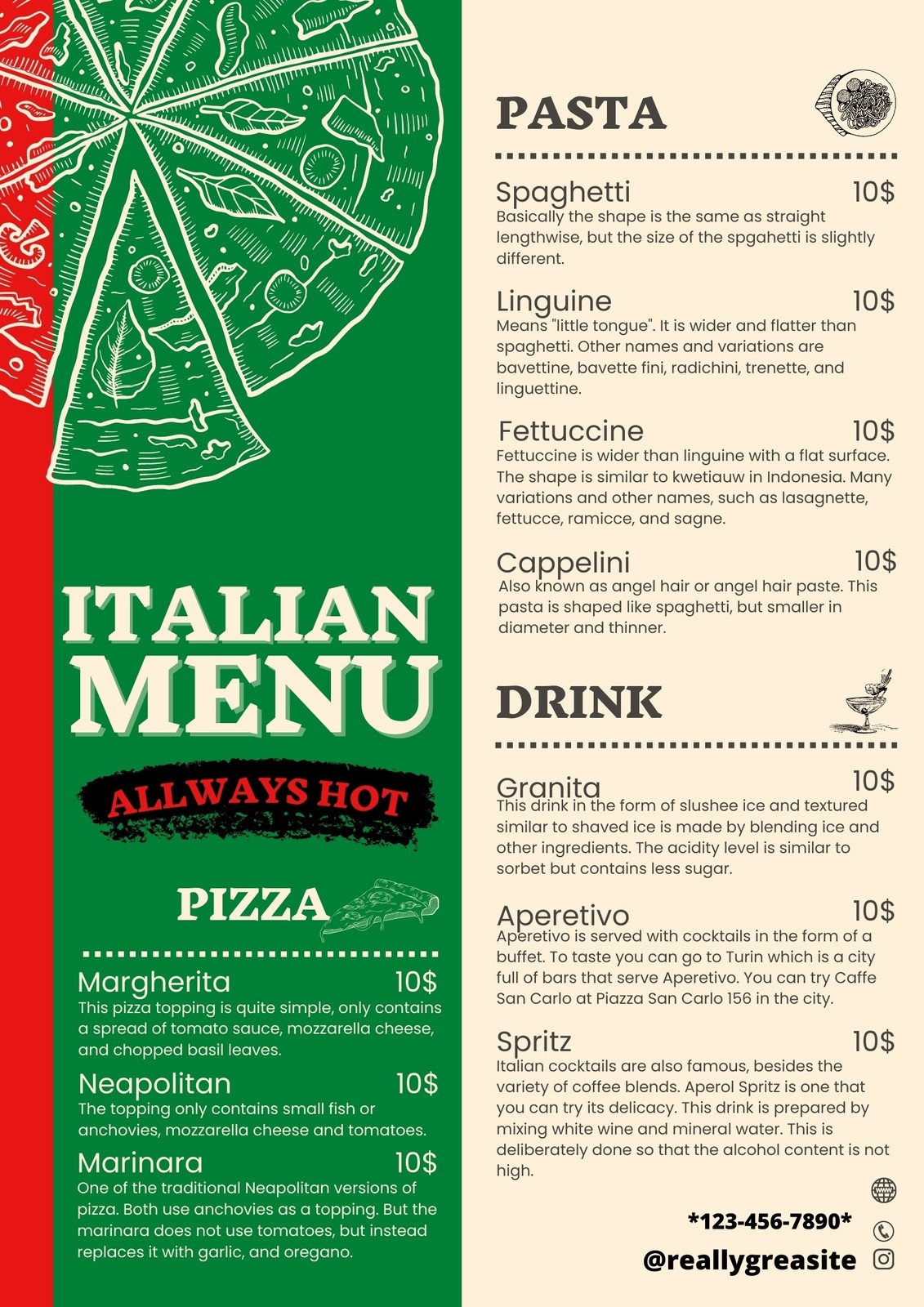 Free Printable And Customizable Italian Menu Templates Canva Free Printable And Customizable Italian Menu Templates Canva