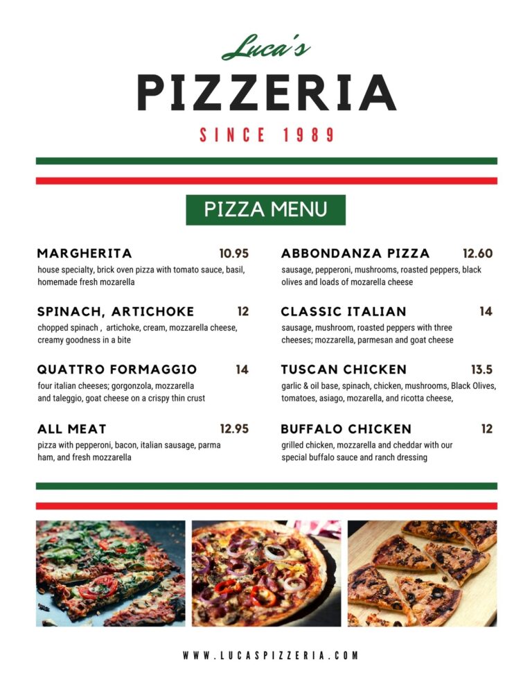 Free Printable And Customizable Italian Menu Templates Canva
