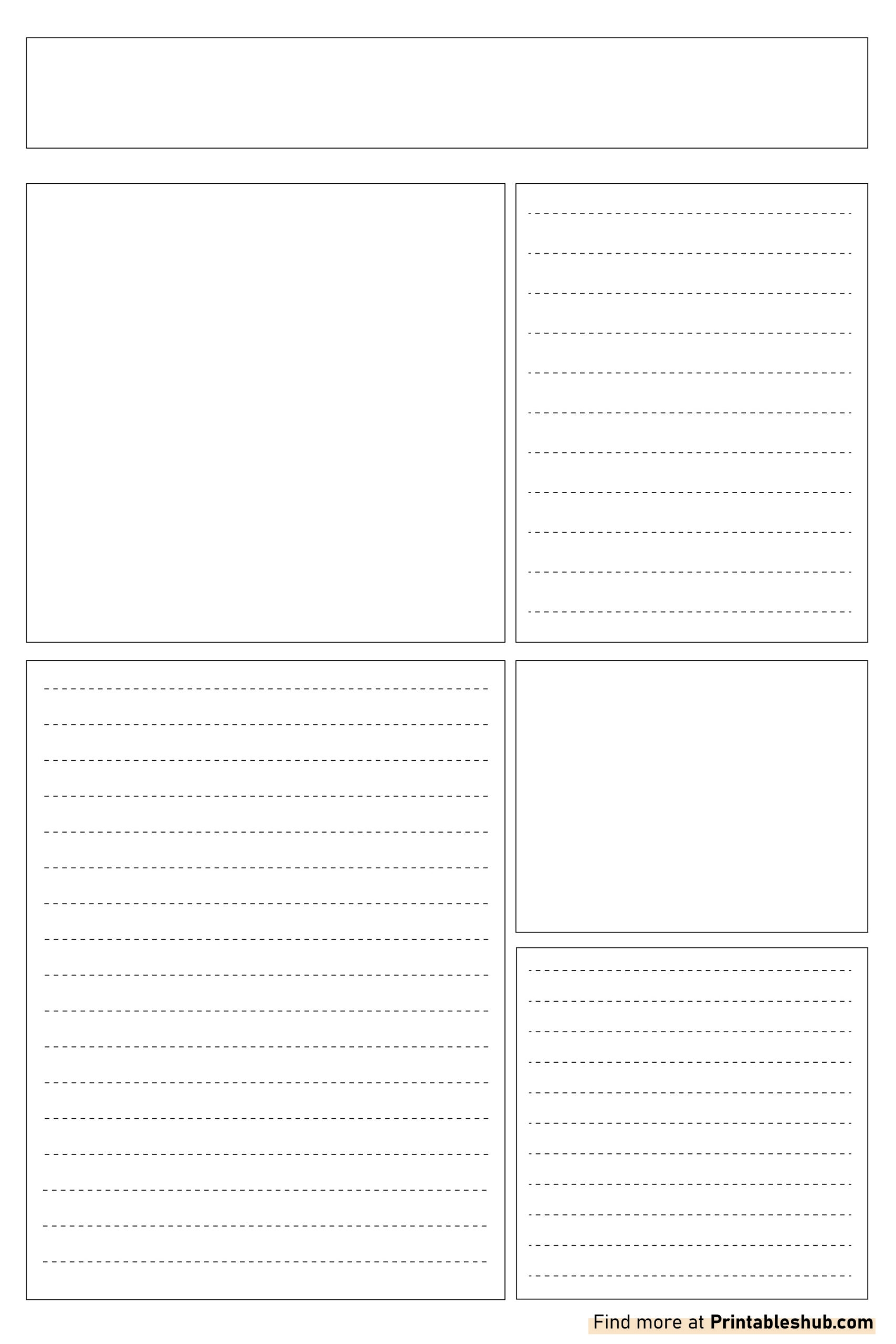 Free Printable Blank Newspaper Templates PDF Included Printables Hub