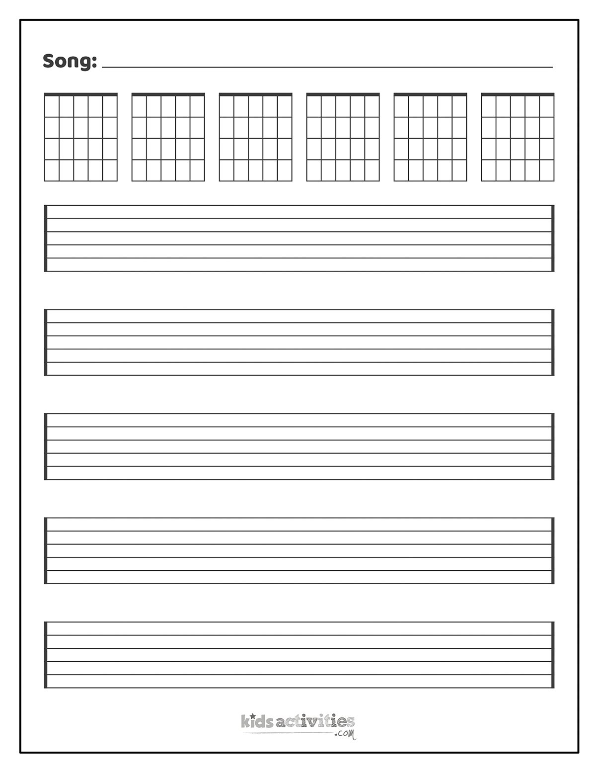 Free Printable Blank Sheet Music For Kids Kids Activities Blog