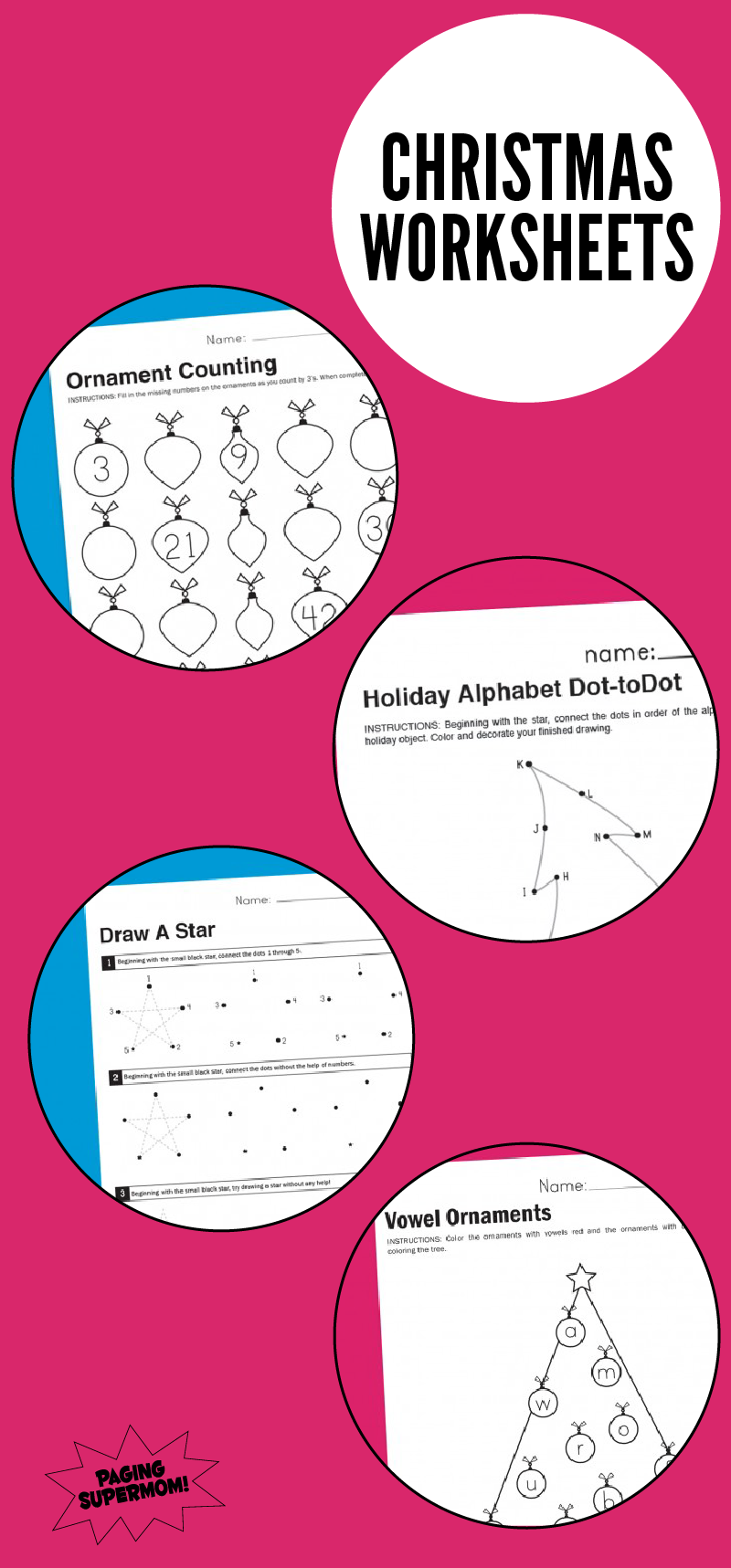 Free Printable Christmas Worksheets Paging Supermom