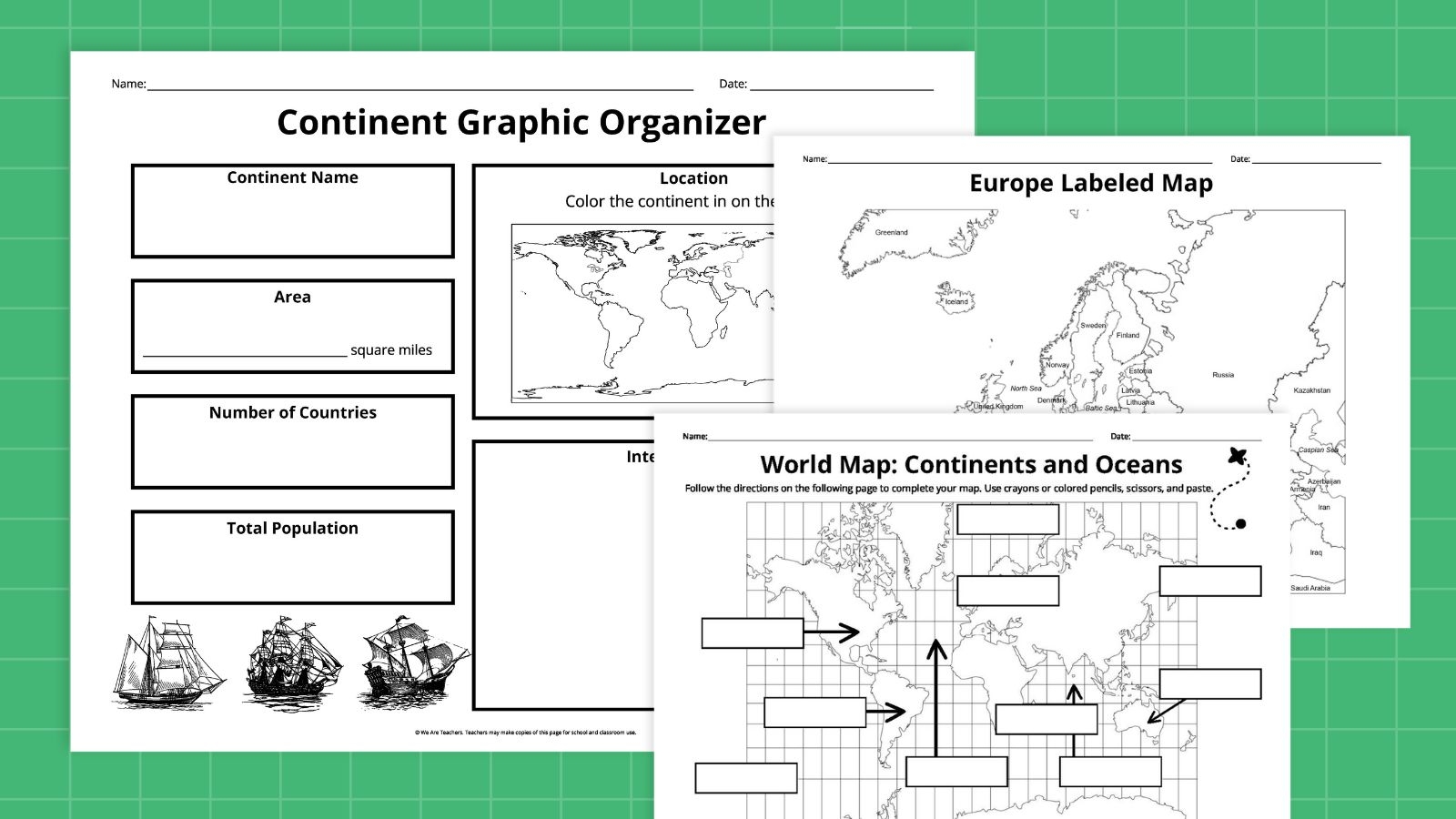 Continents Blank Map Printable Continents Blank Map Printable