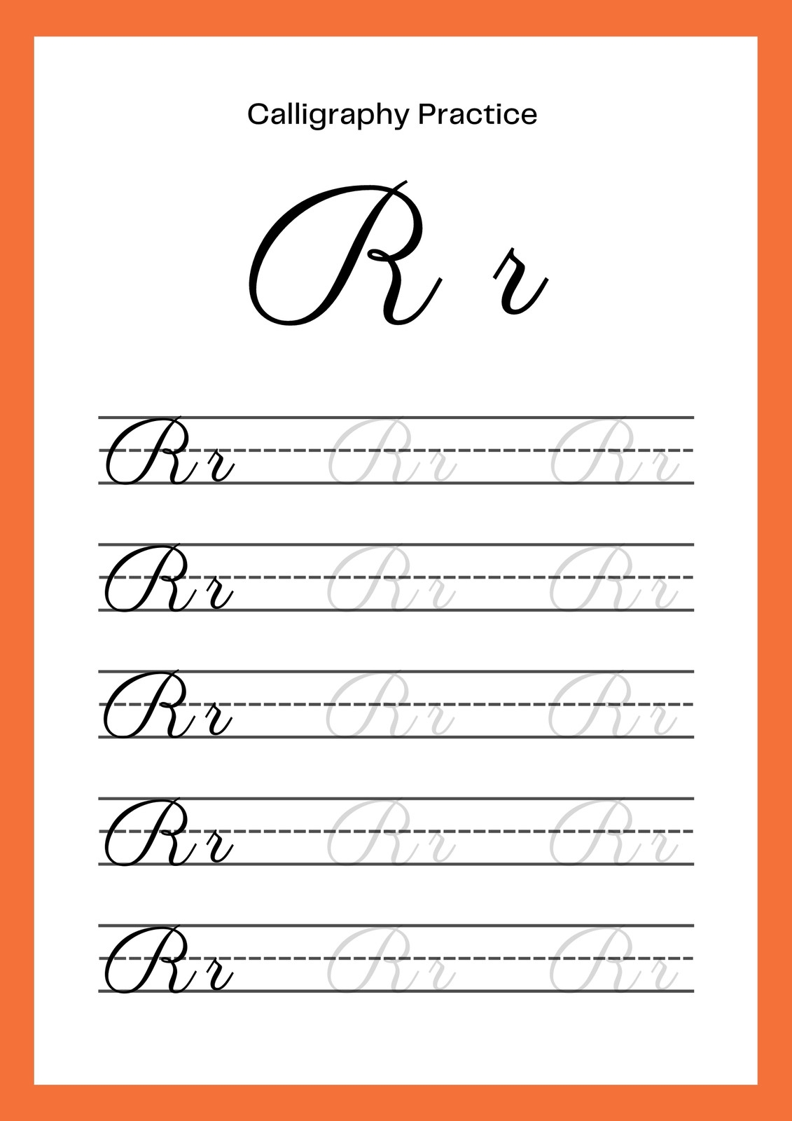 Cursive Alphabet Printable Worksheet