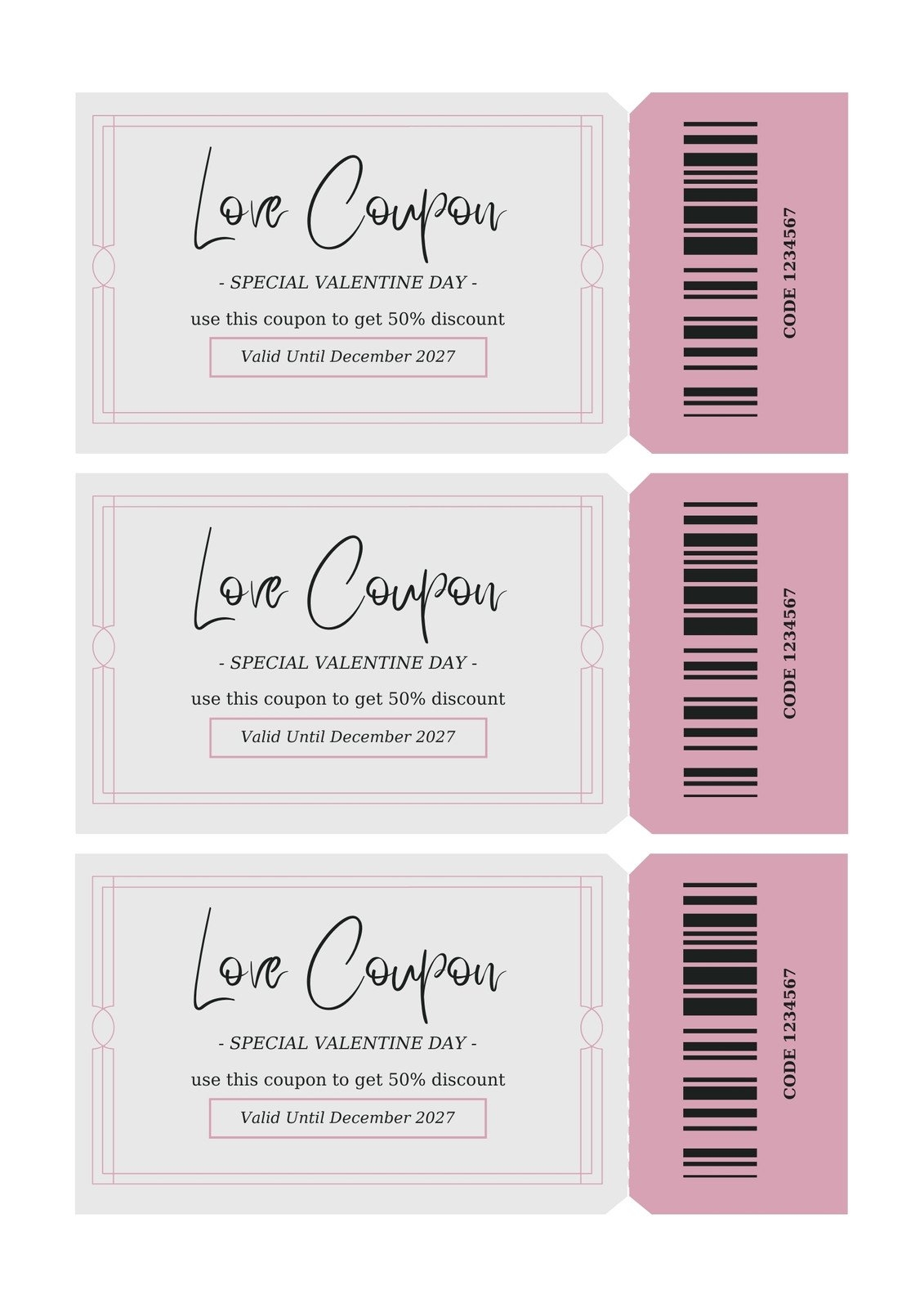 Free Printable Customizable Coupon Templates Canva