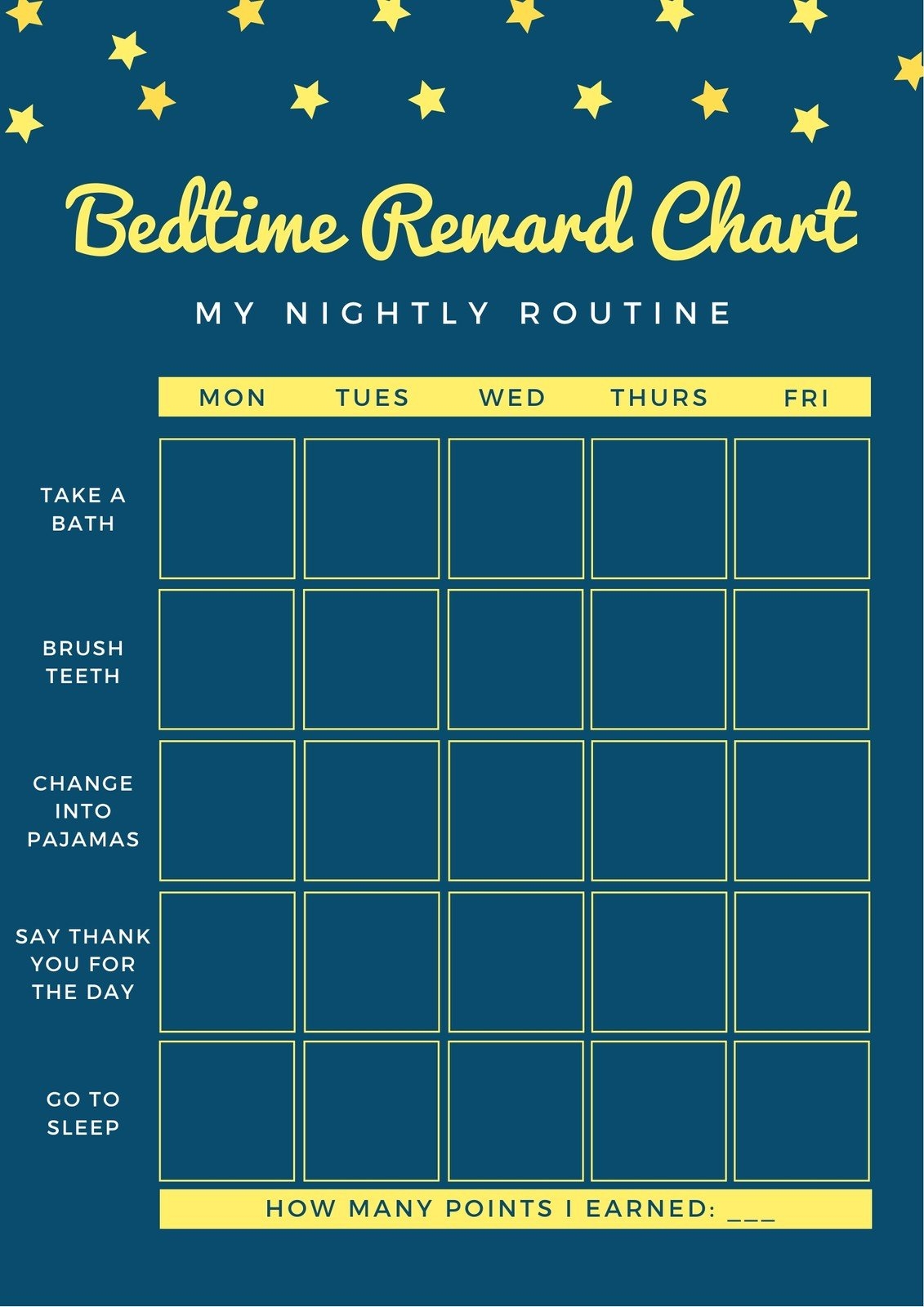 Free Printable Blank Reward Chart