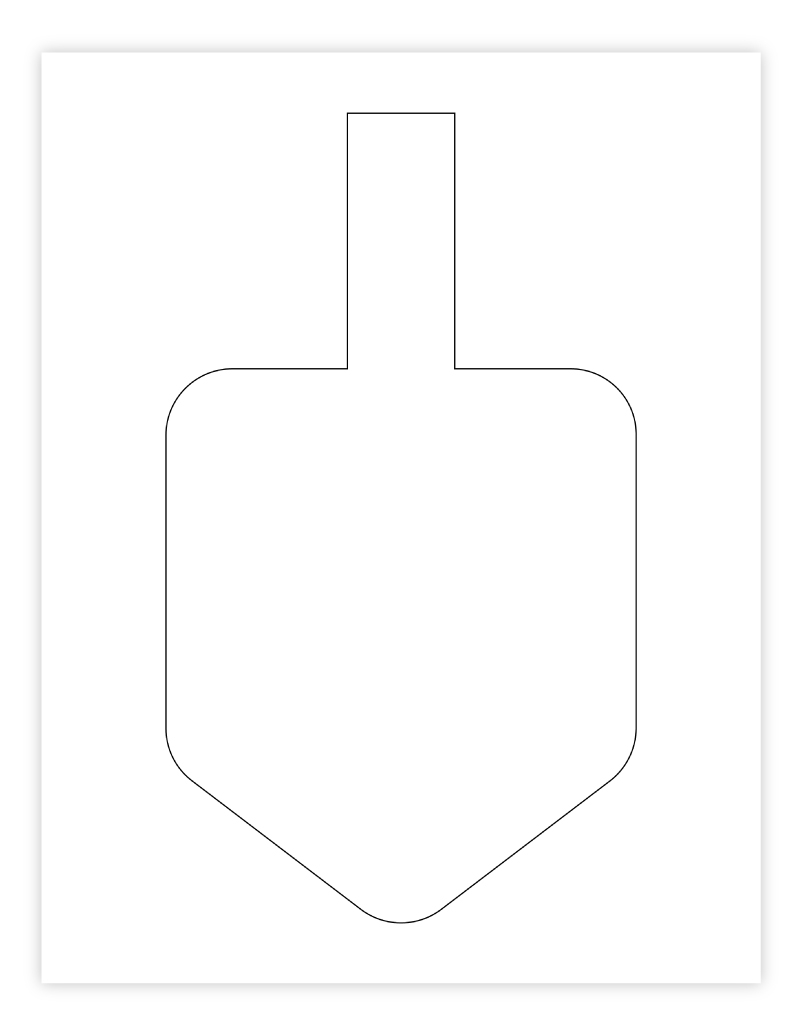 Free Printable Dreidel Template Two Sizes Pjs And Paint