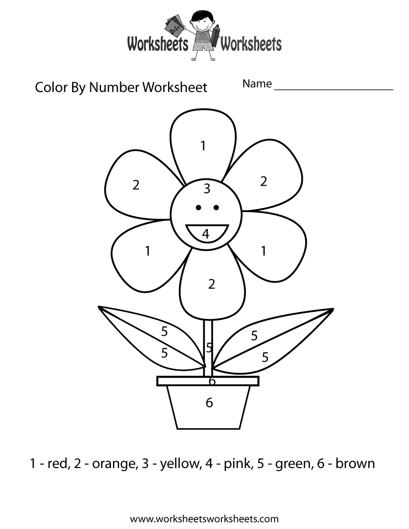 Color By Number Worksheets Printable