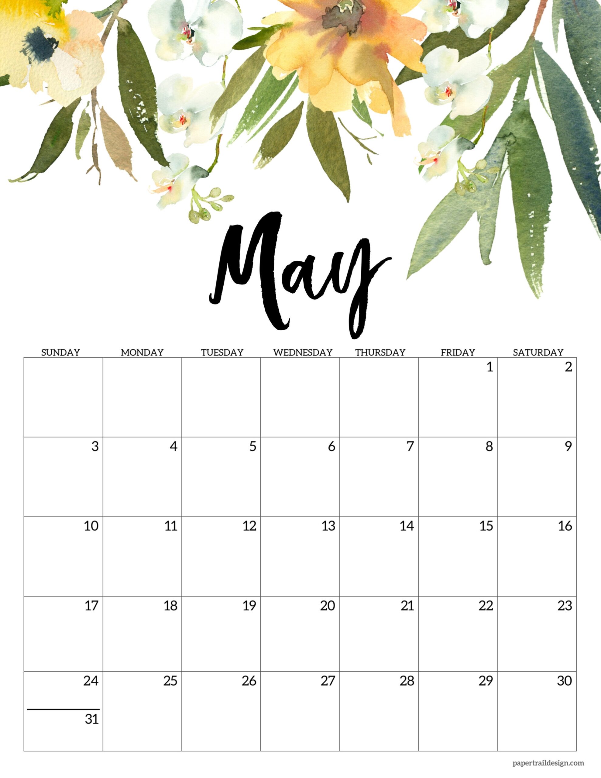 May 2026 Calendar Printable Pdf