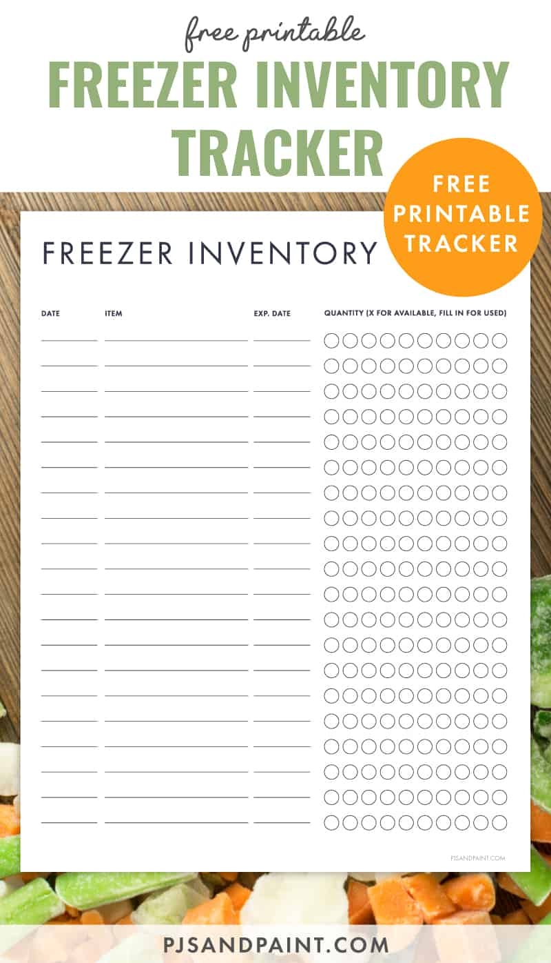 Free Printable Freezer Inventory Tracker Pjs And Paint