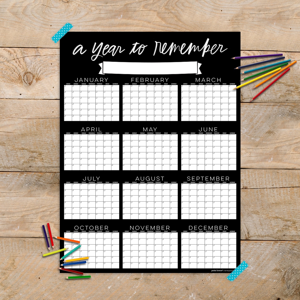 Giant Printable Calendar