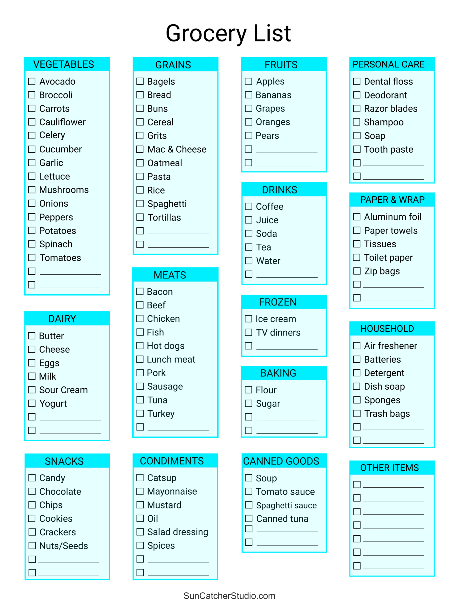 Free Printable Shopping List Template Uk Free Printable Shopping List Template Uk