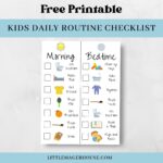 Free Printable Kids Daily Routine Checklist Little Mager House