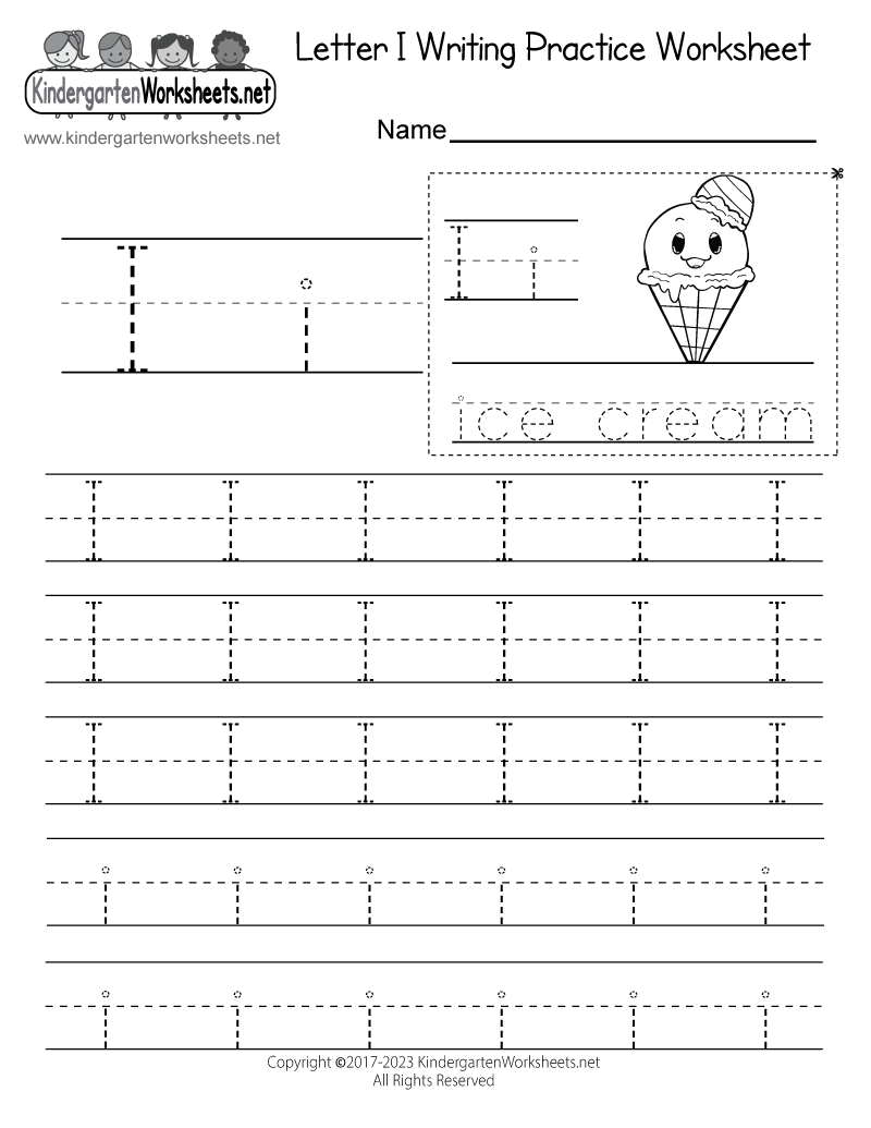 Free Printable Letter I Worksheets