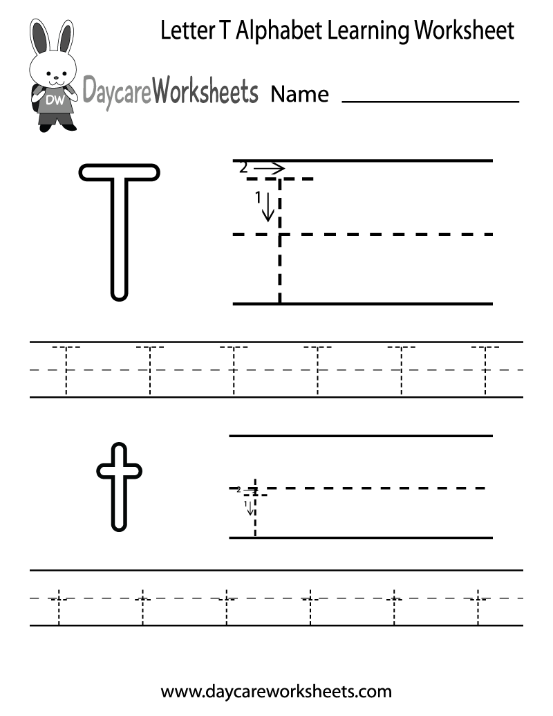Letter T Printable Worksheets