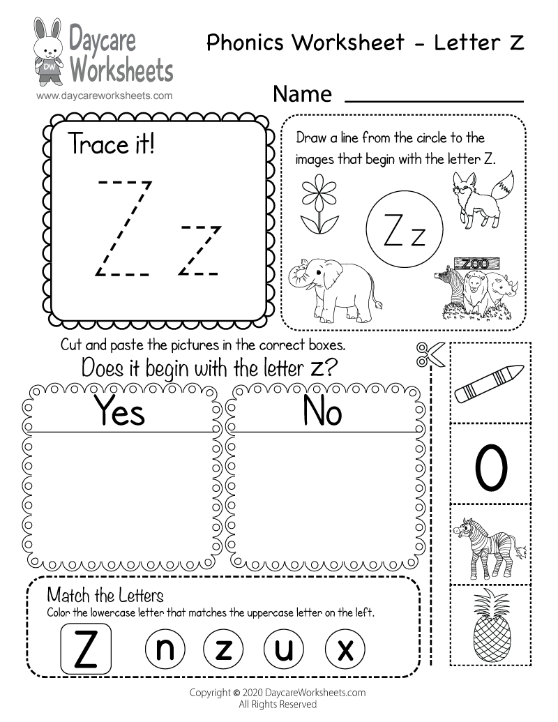 Free Printable Z Worksheets Free Printable Z Worksheets